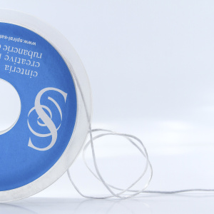 Шнур атласный SAFISA 1,5 мм, 25 м, цвет 02, белый. Арт 470-02                  