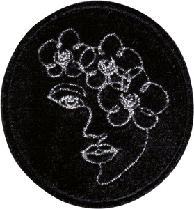 Термоаппликация "Лицо с цветами". Арт 43026