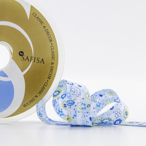 Косая бейка с рисунком SAFISA, арт.6512, 20 мм, 20 м, цвет 01. Арт 6512-20мм-01  