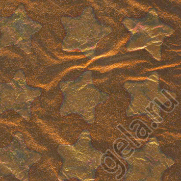 Фольга для золочения в листах, рисунок звезды. Арт KER04F                  