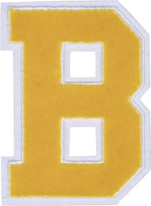 Термоаппликация "Буква В желтая". Арт 43235