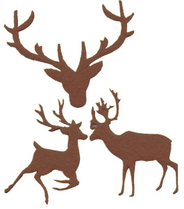 Термоаппликации HKM "Олени", коричневый. Арт 33057SET