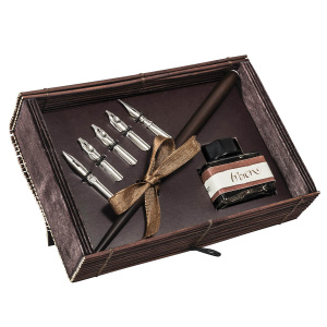 Набор для письма и каллиграфии "Calligraphy Set Retro" с перьями и чернилами, 7 предметов. Арт 81411