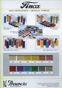 Карта цветов металлик мулине Финка. Арт CARTA METALLIC          