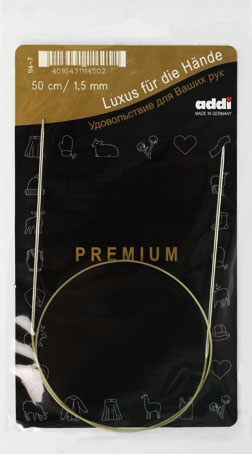 Спицы, круговые, экстратонкие, addiClassic № 1.5, 50 см. Арт 114-7/1.5-50