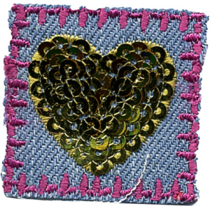 Термоаппликация HKM "Сердечко из пайеток". Арт 32835/1SB