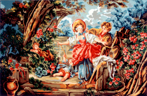 Канва жесткая с рисунком "Игра". Арт 12.462                  