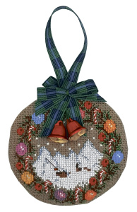 Набор для вышивания елочной игрушки "Christmas Baubles Multicolored"(Рождественские цветные игрушки). Арт 2671