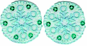 Термоаппликации HKM "Button mit Schneeflocke hellblau". Арт 33236/SET