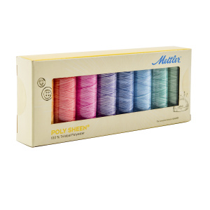 Набор с нитками Poly Sheen  в подарочной упаковке, 8 катушек. Арт PS81PASTELS-KIT         