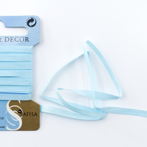 Лента для вышивания SAFISA на блистере, 4 мм, 5 м, цвет 69, светлая бирюза. Арт P111-4мм-69             