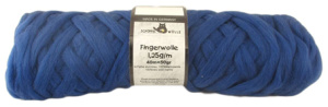 Ровница Fingerwolle, 100% шерсть, цвет синий, 50 г, 40 м. Арт 998-4191