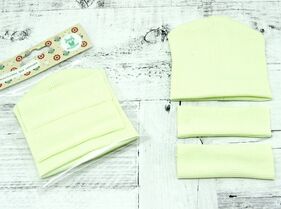 Комплект одежды для игрушек: шапка/гетры. Арт 28875/св.зелен