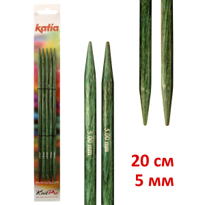 Спицы чулочные KATIA, 20 см, 5 мм. Арт 7636