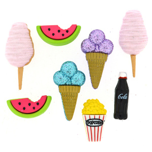 Набор пуговиц и/или декоративных элементов "Мороженки". Арт 4756