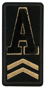 Термоаппликация "A", шениль. Арт 36849/1SB