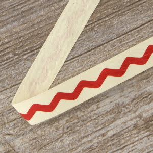 Лента хлопковая на картонной мини-катушке "Зиг-заг". Арт VR15.068