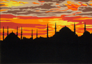 Канва жесткая с рисунком "Закат". Арт 14.845                  