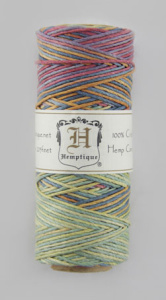 Шнур из пеньки HEMPTIQUE на катушке #20 - 1 мм, 62 ,5 м, 50 г. Арт HS20VA-RAIN             