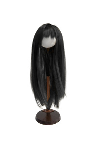 Парик с челкой "Элит", обхват 5 см, длина 50 см, цвет черный. Арт 21003
