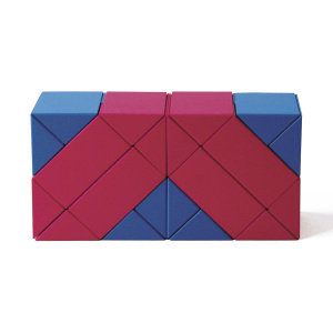 Конструктор дизайнерский NAEF CLASSIC "Ponte" 6+, натуральное дерево, цвет синий, розовый, 8 деталей. Арт 9433.1