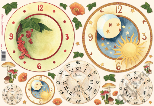 Бумага упаковочная "Часы", рисовая, 48 х 33 см. Арт DFS132                  