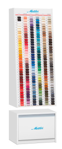 Стенд нити универсальной SERALON 100, 200 м, 214 цветов с наполнением. Арт GELA M23-Compl