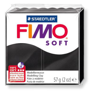 Полимерная глина FIMO "Soft", уп. 57 г, цвет чёрный. Арт 8020-9