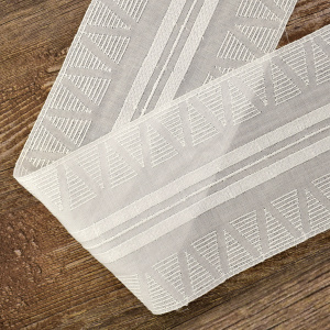 Шитье-вышивка на батисте, прошва, 110 мм, цвет белый. Арт 35568/B