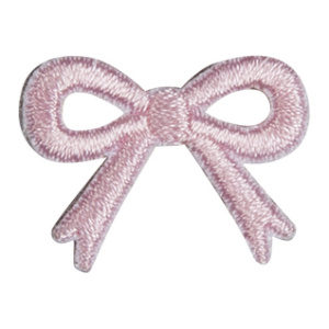 Термоаппликация "Бант светло-розовый маленький". Арт 39263