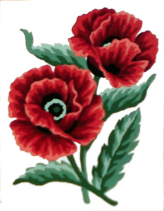 Канва жесткая с рисунком "Маки". Арт 43.104                  