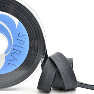 Косая бейка хлопок/полиэстер 20 мм, 25 м, цвет 91, мокрый асфальт. Арт 6120-20мм-91            