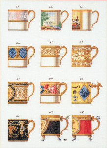 Набор для вышивания "Чашки", канва лён 36 ct. Арт 3022                    