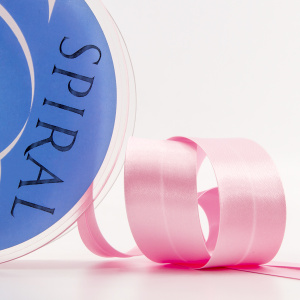 Косая бейка атласная 30 мм, 25 м, цвет 05, розовый. Арт 6260-30мм-05            