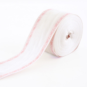 Лента канвовая с розовым кантом. Арт 1310/02                 