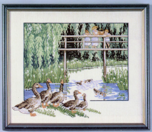 Набор для вышивания "Гуси у озера". Арт 65106