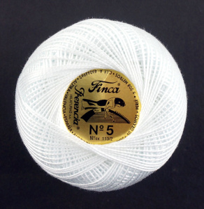 Мулине "Finca Perle" (Жемчужное") №5 однотонный цвет 0001. Арт 00800/05/0001           