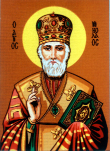 Канва жесткая с рисунком "Николай Угодник". Арт D.1803                  