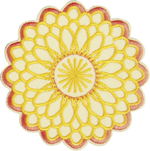 Термоаппликация "Оранжево - желтый цветок". Арт 38498