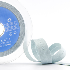 Косая бейка хлопок/лён, 20 мм, 20 м, цвет 144, серо-зеленый. Арт 6602-20мм-144