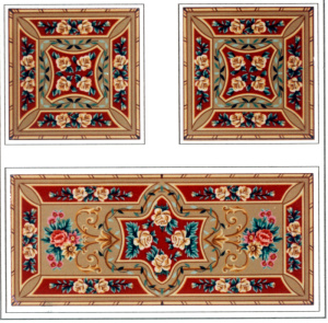 Канва жесткая с рисунком "Дорожка с орнаментом + подушка". Арт 32.64                   