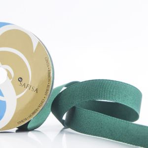 Лента репсовая SAFISA мини-рулон, 15 мм, 3,5 м, цвет 43, цвет зеленый-темный. Арт P00350W-15мм-43         