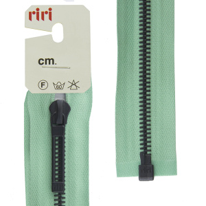 Молнии riri звено BI, слайдер STAB, разъёмная, 1 замок, 6 мм, 60 см, цвет 2706, светло-изумрудный. Арт 3054592/60/2706       
