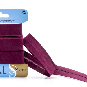 Косая бейка хлопок/полиэстер на блистере, 20 мм, 3 м, цвет 30,  Бордовый. Арт P06120-20мм-30          