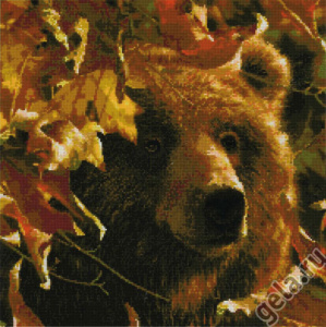 Набор для вышивания "Легенда осени (медведь гризли)". Арт 35037                   