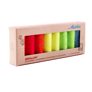 Набор с нитками Seralon  в подарочной упаковке, 8 катушек. Арт SE8Neon-Kit