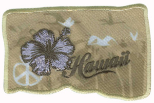 Термоаппликация HKM "Гавайи, фиолетовый цветок". Арт 30321/1SB               