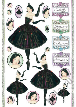 Карта для декупажа "Балерина". Арт DFG358                  