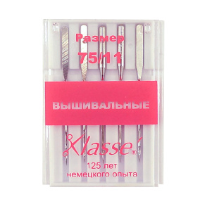 Иглы для бытовых швейных машин вышивальные №75. Арт A6180.75              