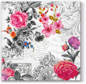 Салфетки трехслойные для декупажа, коллекция "Lunch"  PAW Decor Collection "Королевская роза". Арт SDL971000